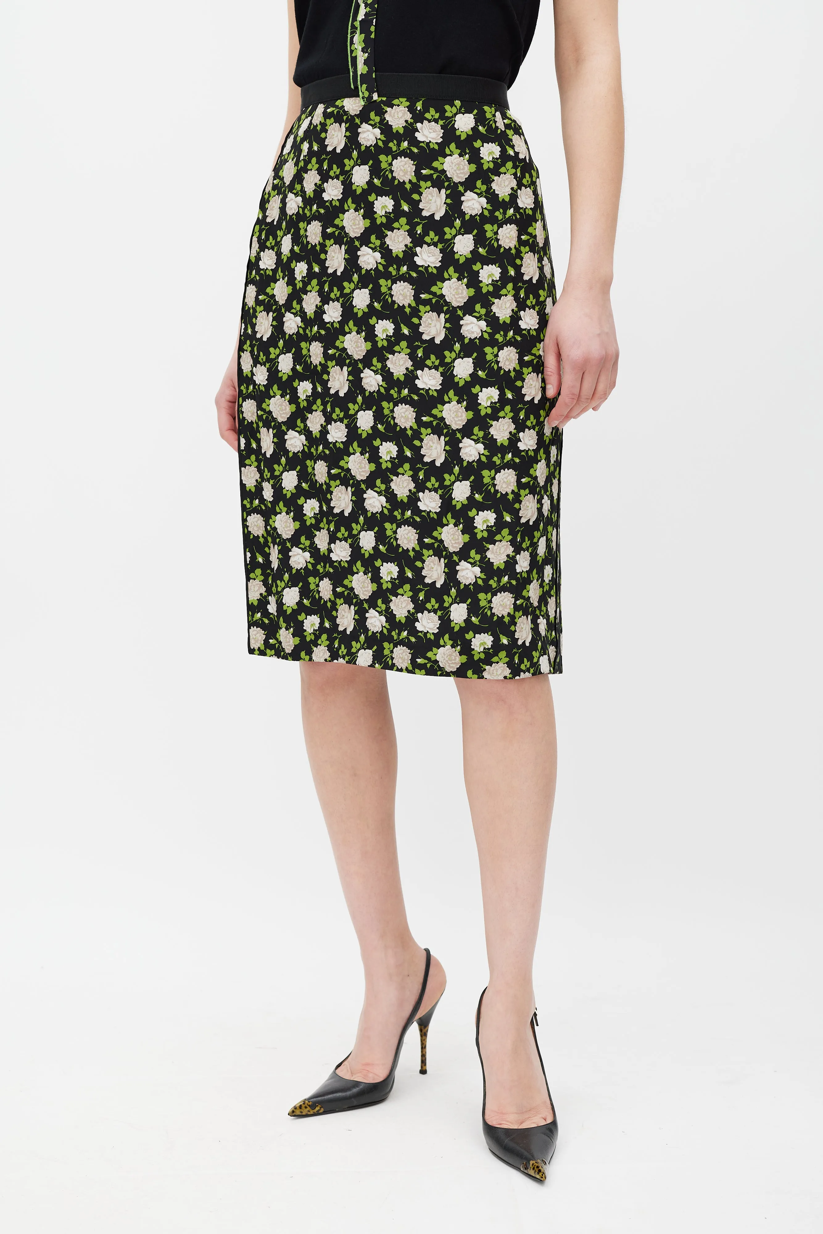 Black & Multicolour Floral Co-Ord Set