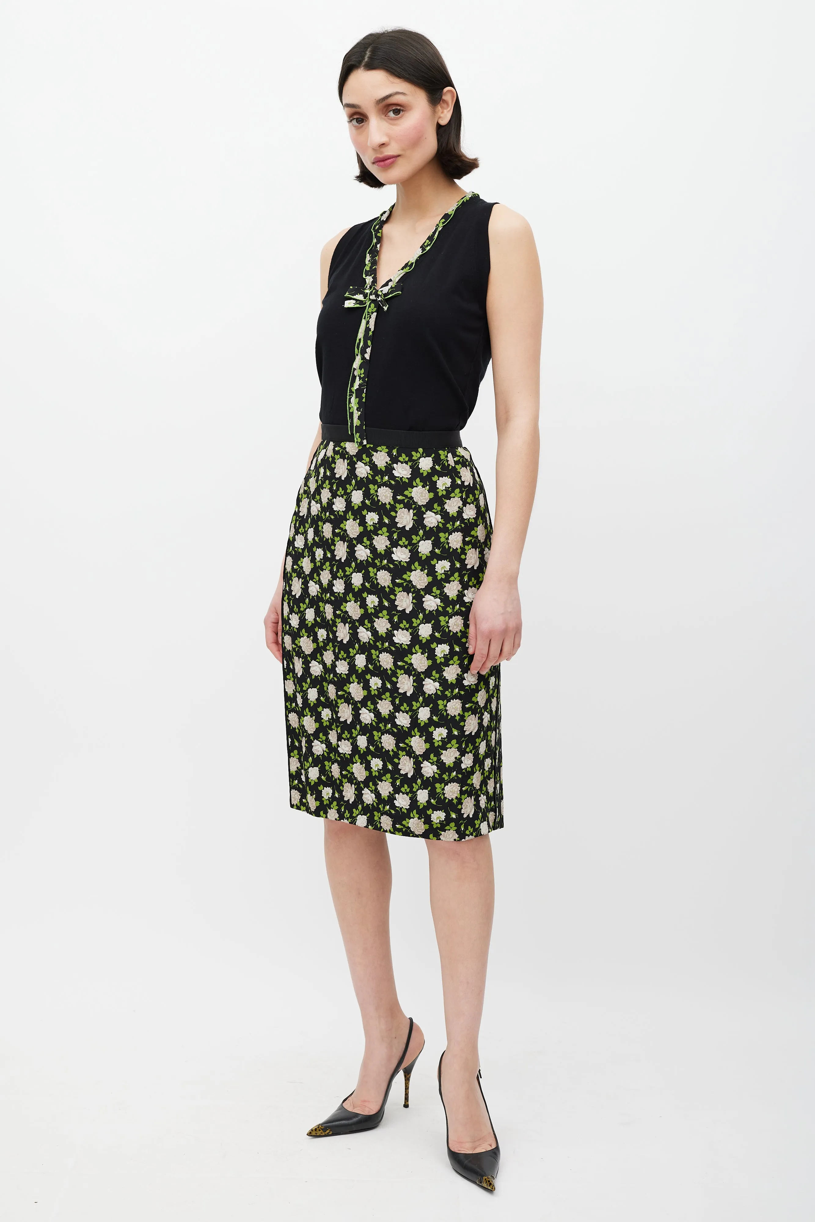 Black & Multicolour Floral Co-Ord Set