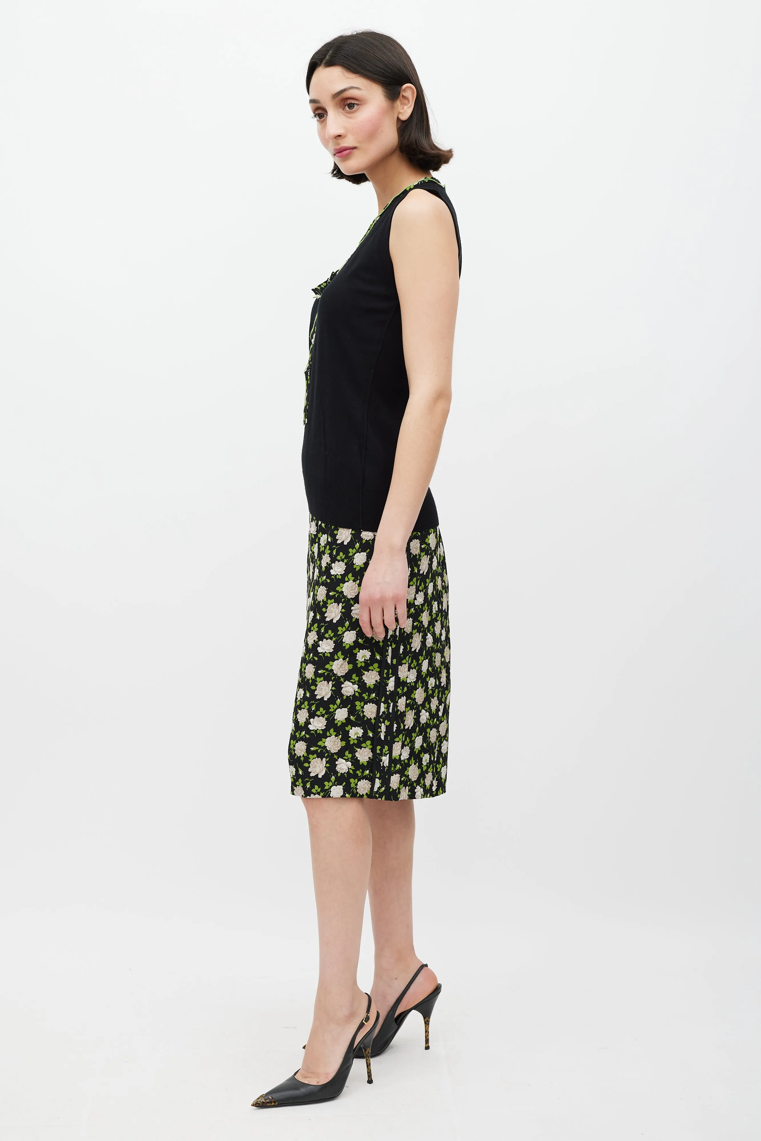 Black & Multicolour Floral Co-Ord Set