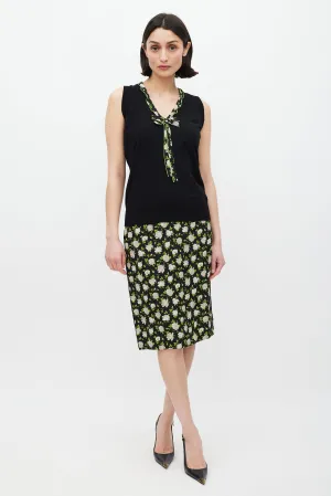 Black & Multicolour Floral Co-Ord Set