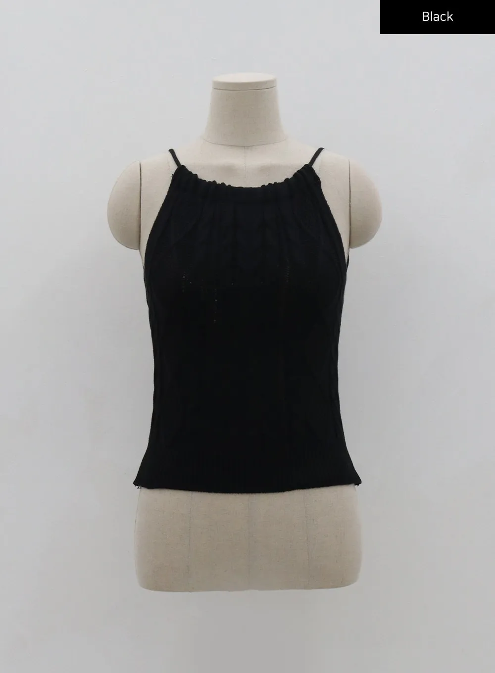 Cable Knitted Halterneck Sleeveless BG02