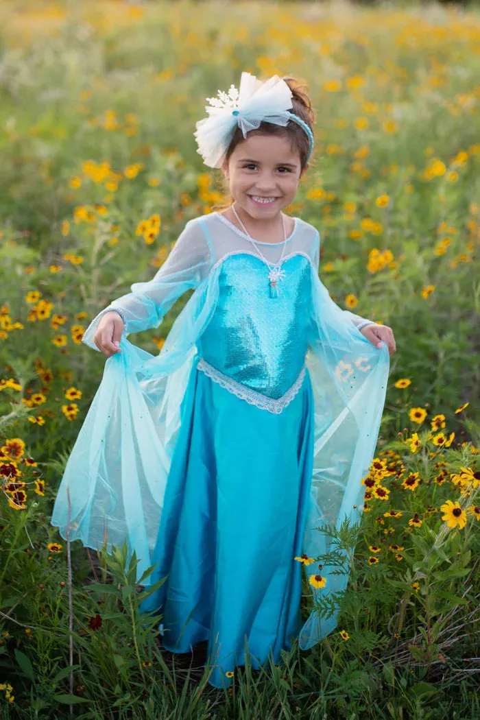 Great Pretenders Frozen Ice Queen Dress With Cape Size 5-6