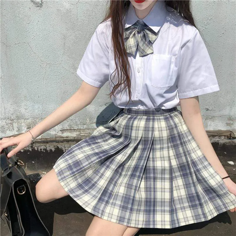Harajuku High-waist Pleat Skirt