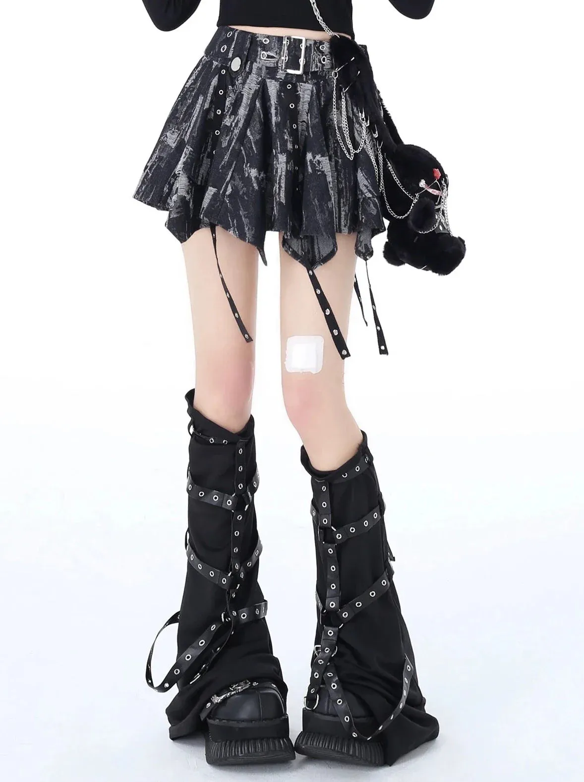 Millennial Retro Skirt Subculture Denim Hot Girl Tie-Dye