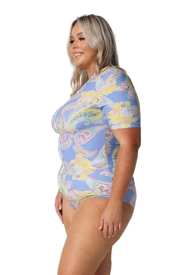 Paisley Pop Short Sleeve Rash Vest