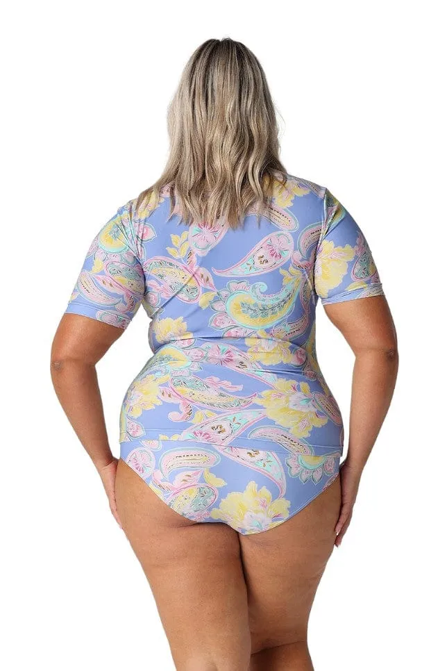 Paisley Pop Short Sleeve Rash Vest