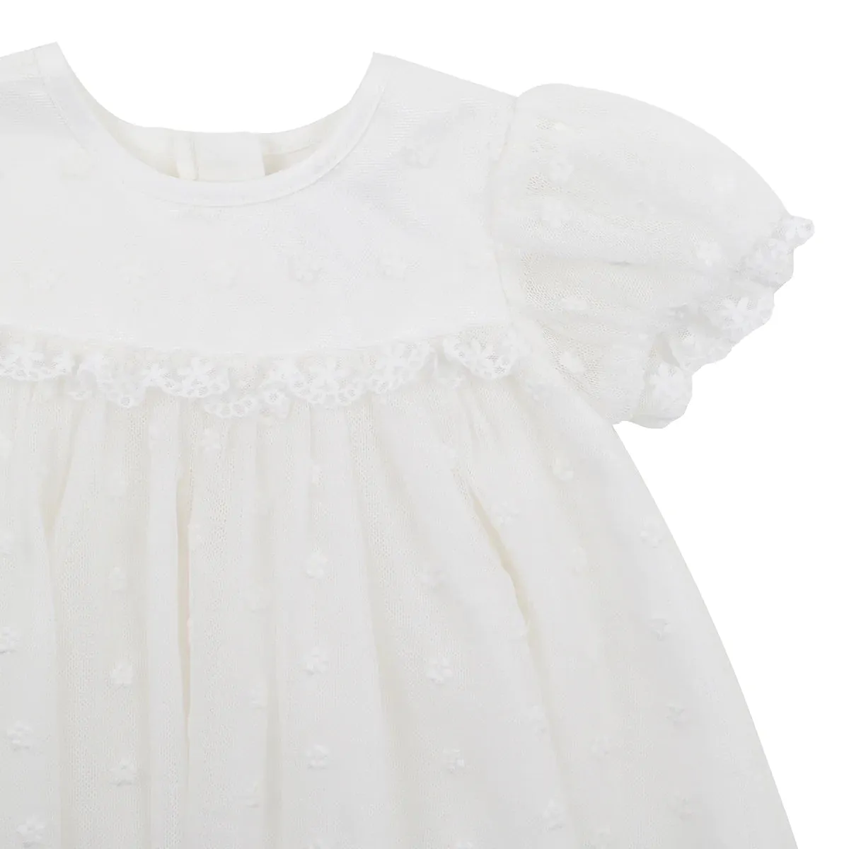 PUFF SLEEVE LACE DRESS