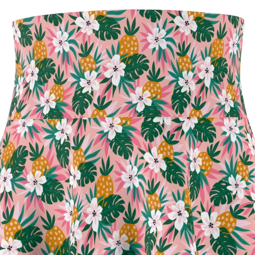 Tropische Ananas – Rock für Damen – Perfekt für den Sommerurlaub und Freizeitausflüge